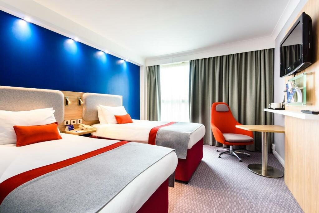A room at the Holiday Inn Express Stansted Airport.
