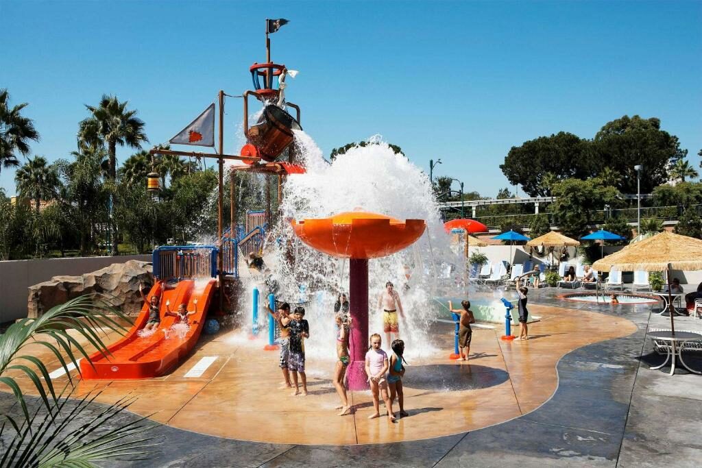 The water park at the Howard Johnson by Wyndham Anaheim.