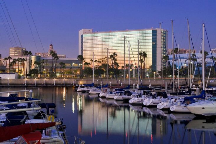 The Hyatt Regency Long Beach, one of numerous hotels in Long Beach, CA