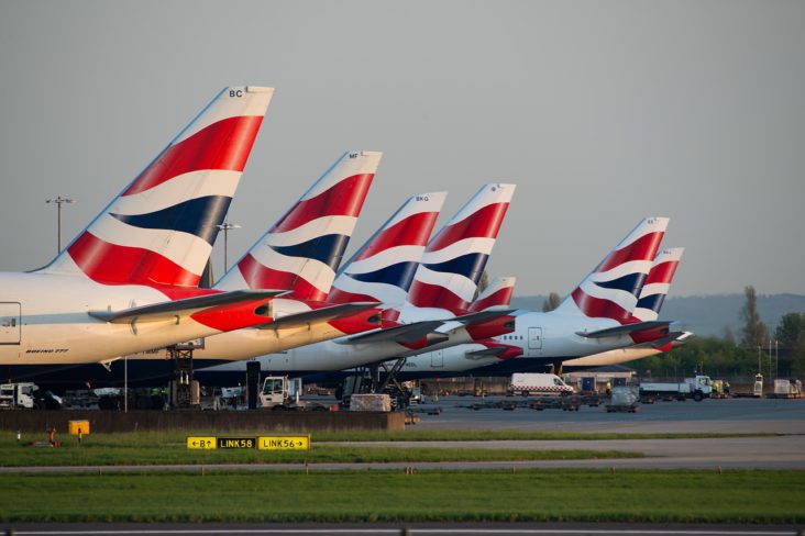 British Airways jets at Heathrow.