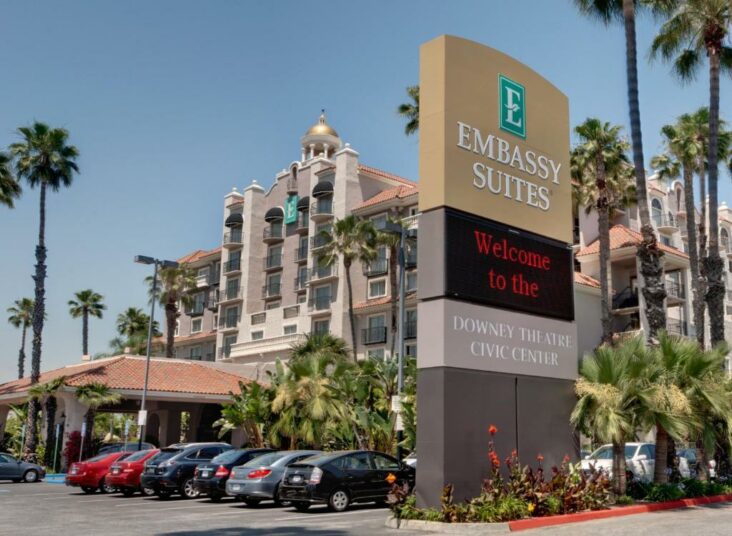 The Embassy Suites Los Angeles - Downey, one of numerous hotels in Downey, CA.