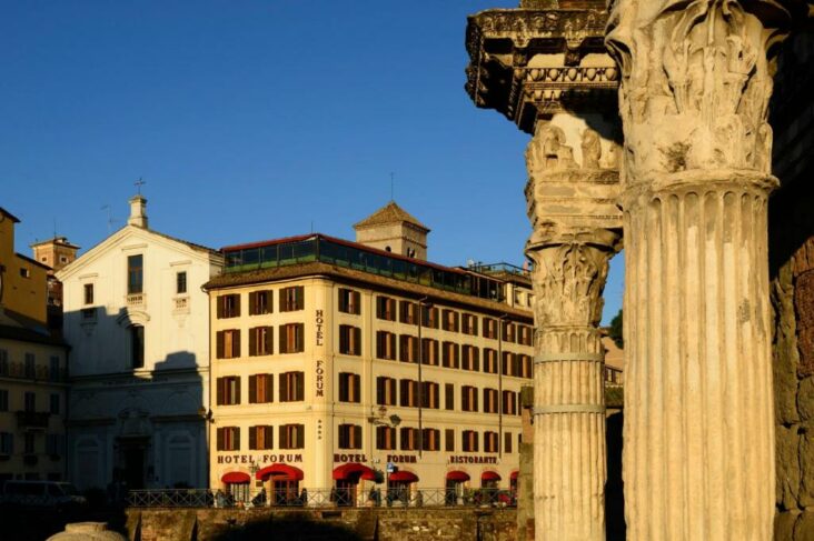 The Hotel Forum, one of the hotels near the Roman Forum in Rome, Italy.