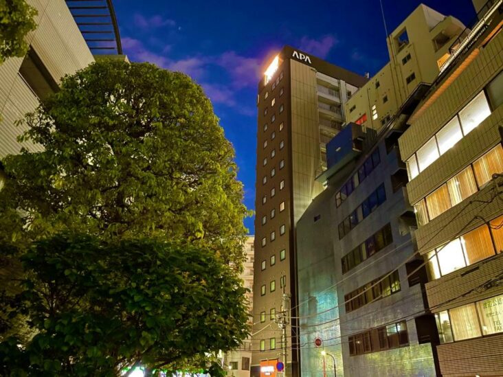 The APA Hotel Mita-Ekimae, one of the hotels near Keio University.