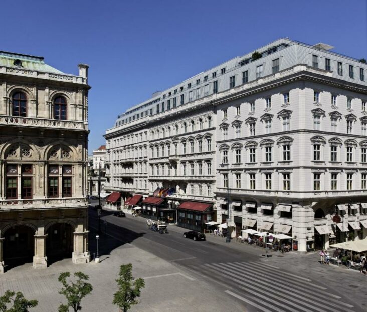 The Hotel Sacher Wien, one of the hotels near the Opera House in Vienna.