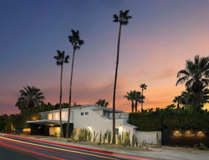 The Movie Colony Hotel, one of a number of hotels in Palm Springs, CA.