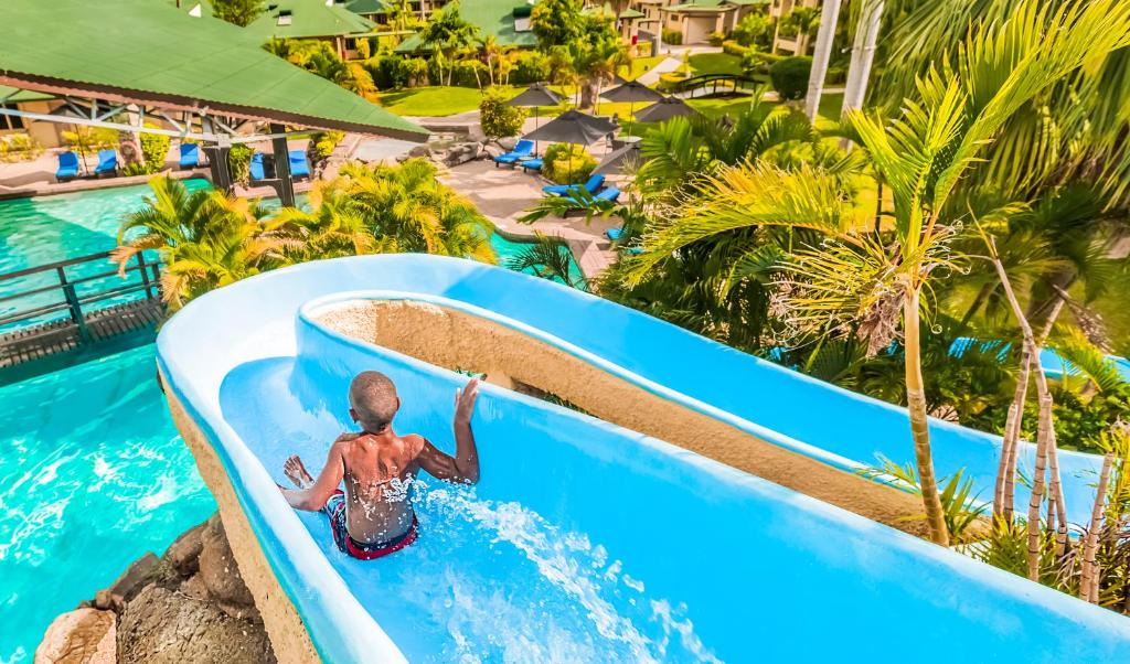 The water slide at the Tokatoka Resort Hotel, one of the hotels near Nadi Airport in Fiji.