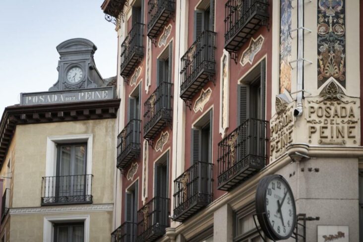 The Petit Palace Posada del Peine, one of the hotels near the Plaza Mayor in Madrid, Spain.