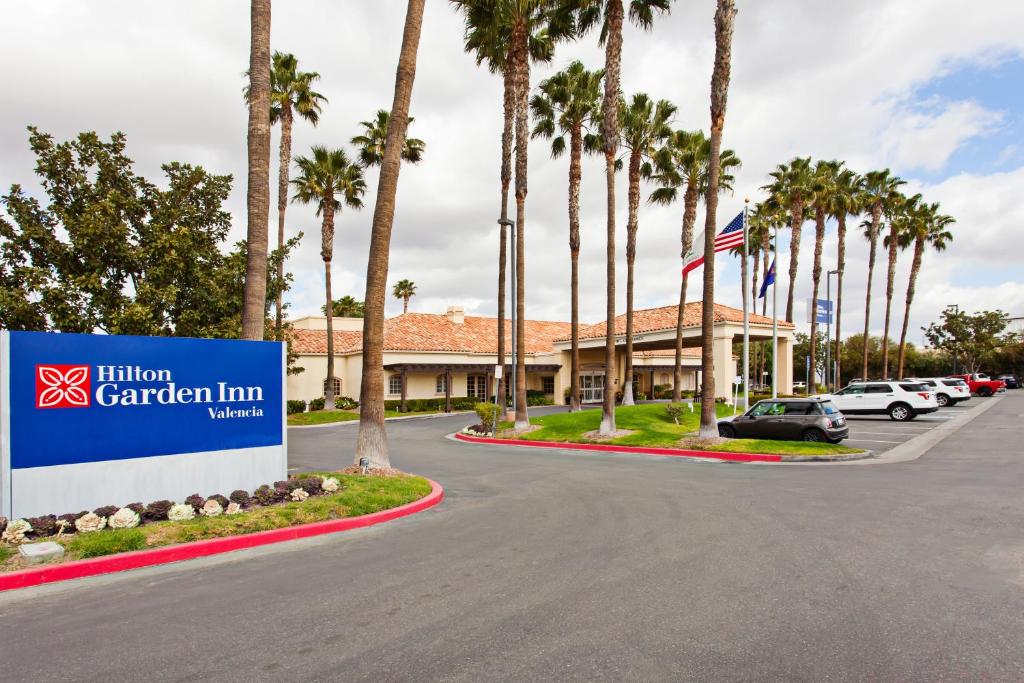 The Hilton Garden Inn Valencia Six Flags, one of the hotels near Six Flags Magic Mountain in California.