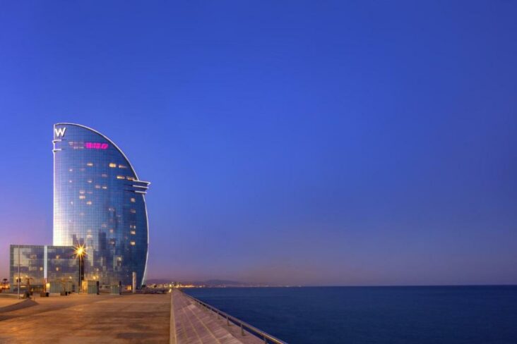 The W Barcelona, one of many hotels in Barcelona, Spain.