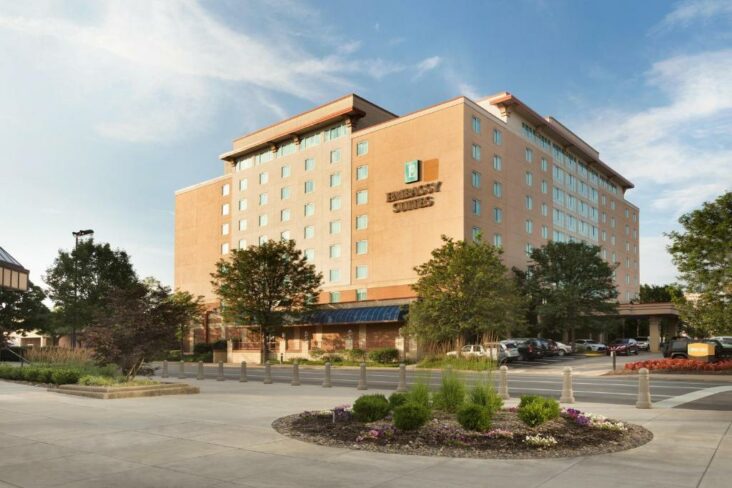 The Embassy Suites Charleston, one of several hotels near Appalachian Power Park in Charleston, West Virginia.