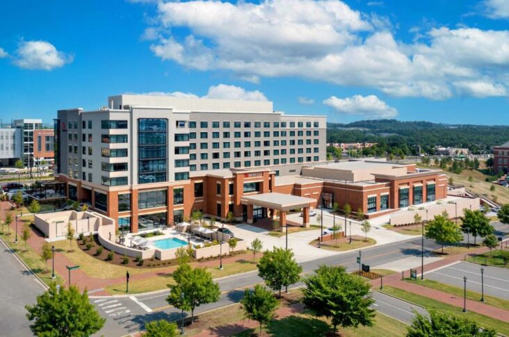 The UNC Charlotte Marriott Hotel & Conference Center, one of several hotels near UNC Charlotte.