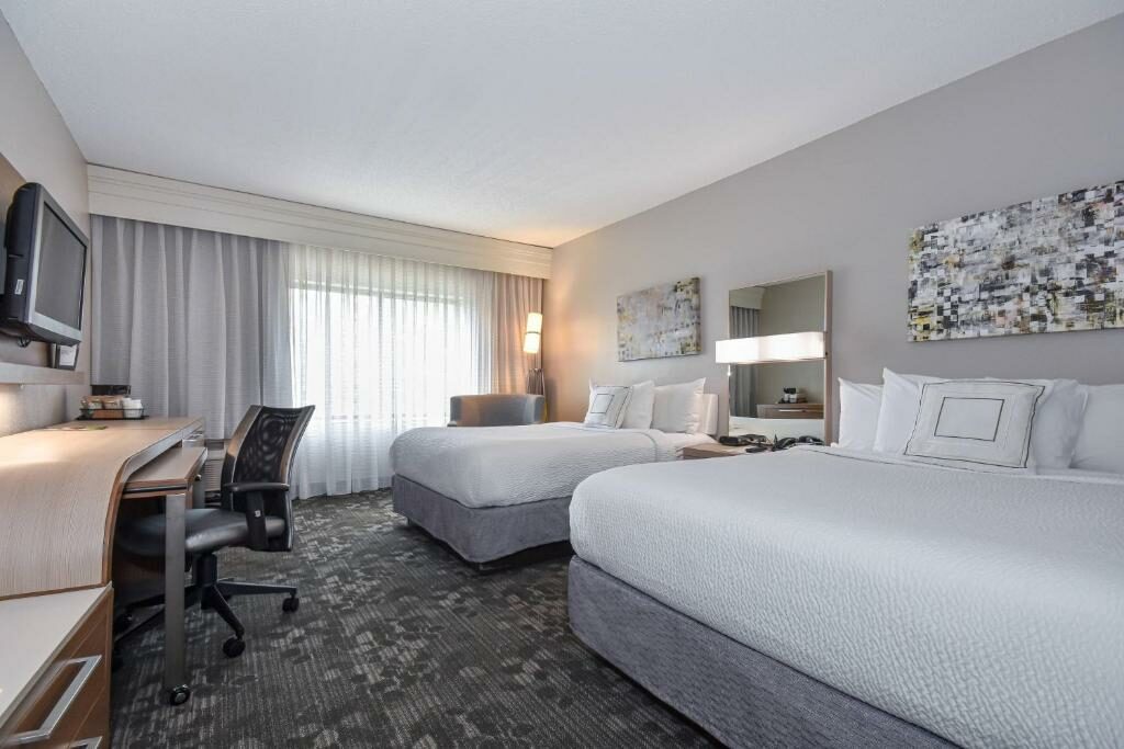 A room at the Courtyard by Marriott Charlotte Matthews. 
