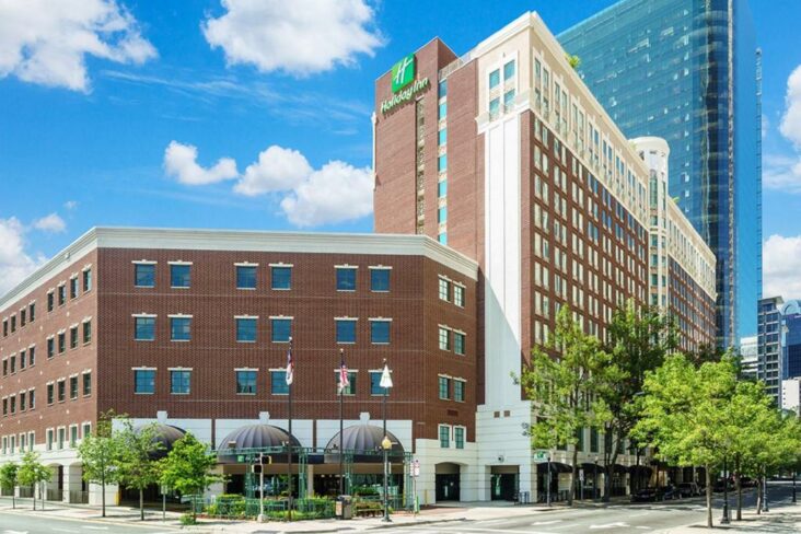 The Holiday Inn Charlotte Center City is one of several hotels near Charlotte Amtrak Station.