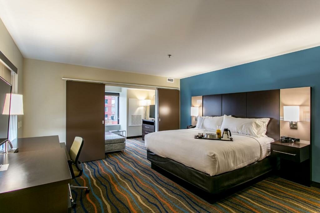 A suite at the Holiday Inn Hotel & Suites Chattanooga.