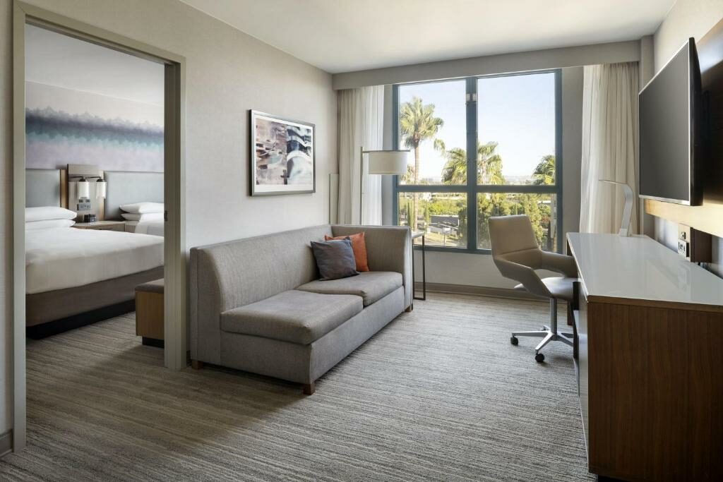 A suite at the Costa Mesa Marriott.