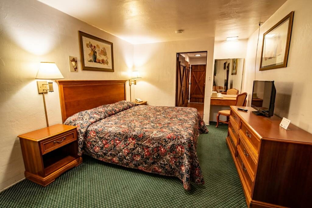 A large single room at the Sands Motel.