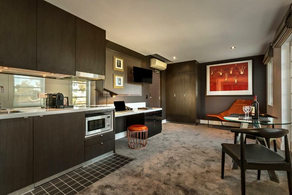 An executive studio at the Quest East Melbourne.