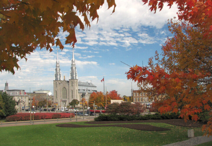 Notre Dame Basilica from Major's Hill Park