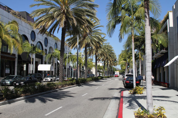 Rodeo Drive in Beverly Hills, California.