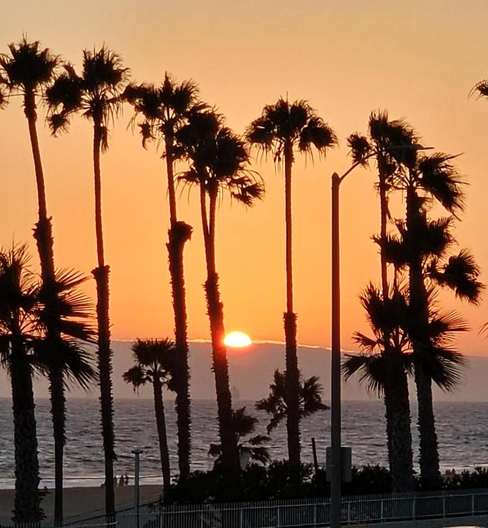 A sunset view from the Huntington Surf Inn.